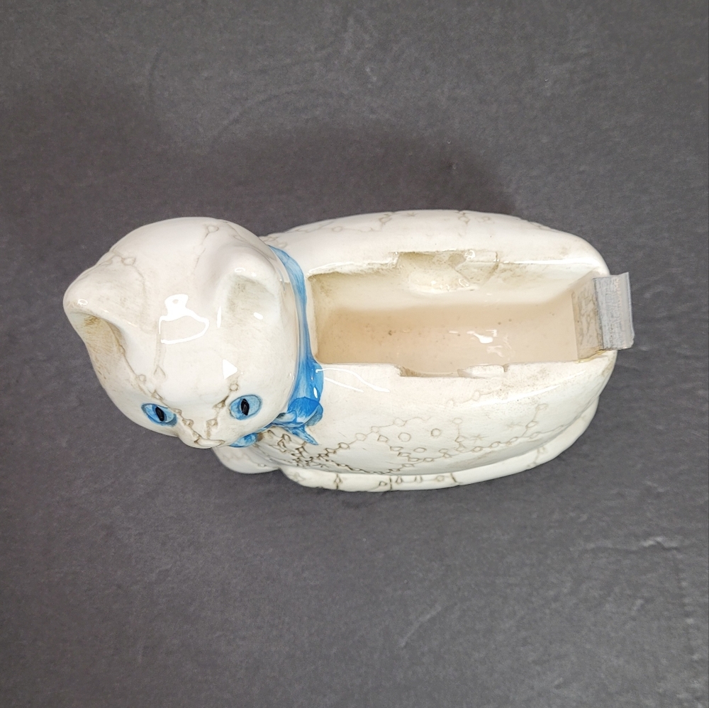 Vintage Cute Ceramic Kitty Cat Scotch Tape Dispenser 1985 HCL Rare - Picture 7 of 12